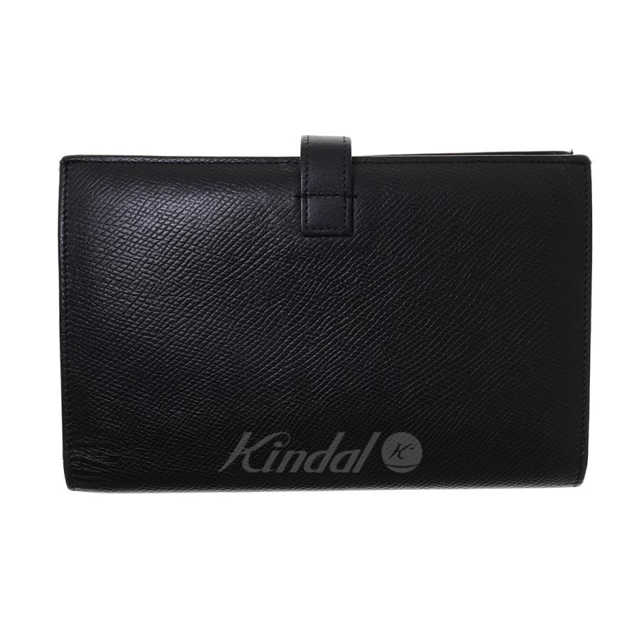 セリーヌ CELINE Large Strap Wallet　レザー二つ折り財布 F-LM-2240 ブラック｜kindal｜02