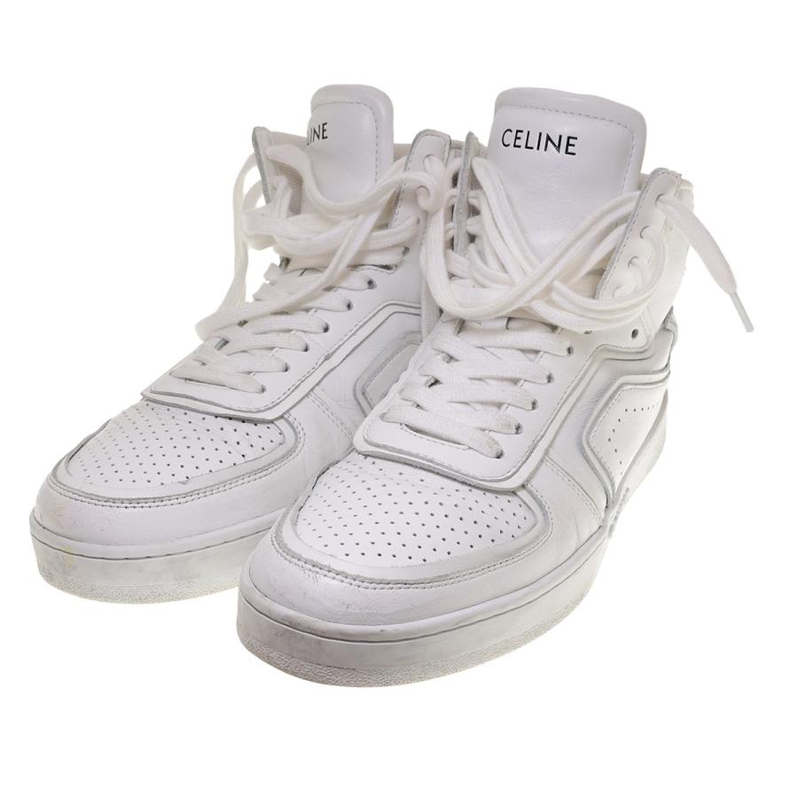 値下げ】CELINE ハイカットスニーカー CT-01 ホワイト サイズ：40 