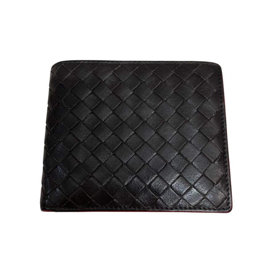 BOTTEGA VENETA ボッテガヴェネタ バイカラー 二つ折り財布 ブラック  