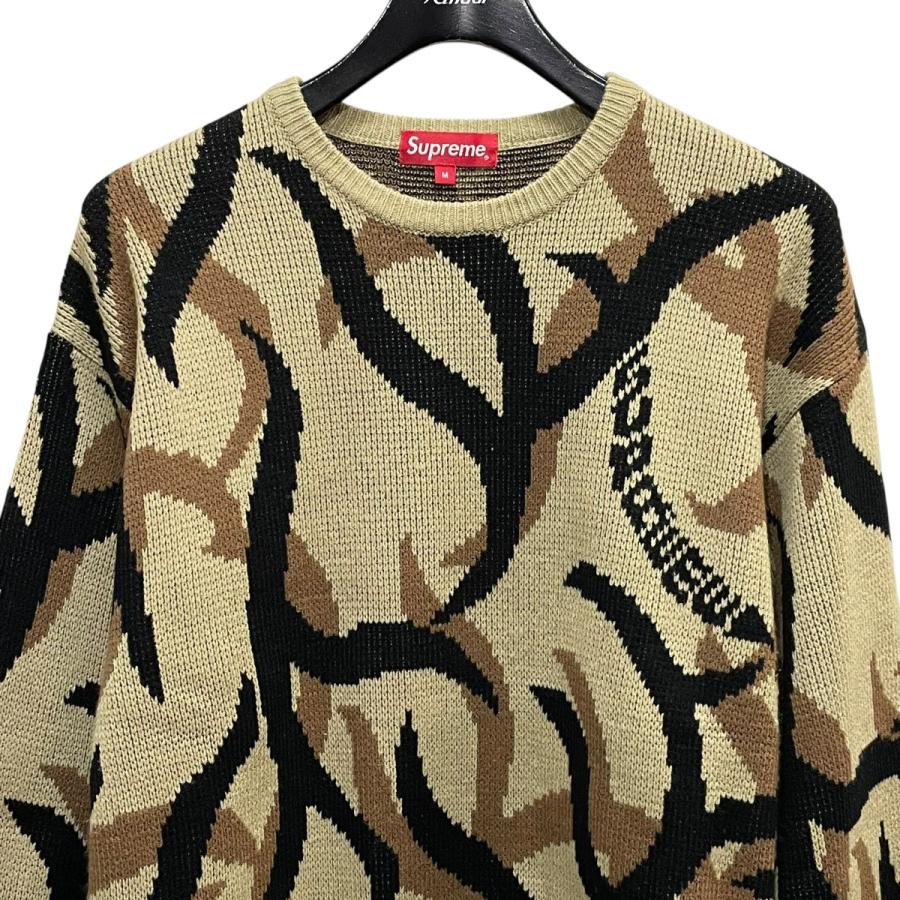Supreme シュプリーム 19AW Tribal Camo Sweater ニット ベージュ 