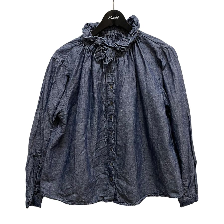nest Robe ネストローブ コットンリネンダンガリーフリル シャツ 01204  