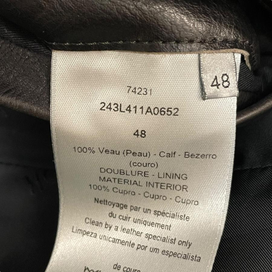 【値下げ】DIOR レザージャケット 243L411A0652 ブラック サイズ：48 (明石店)の画像
