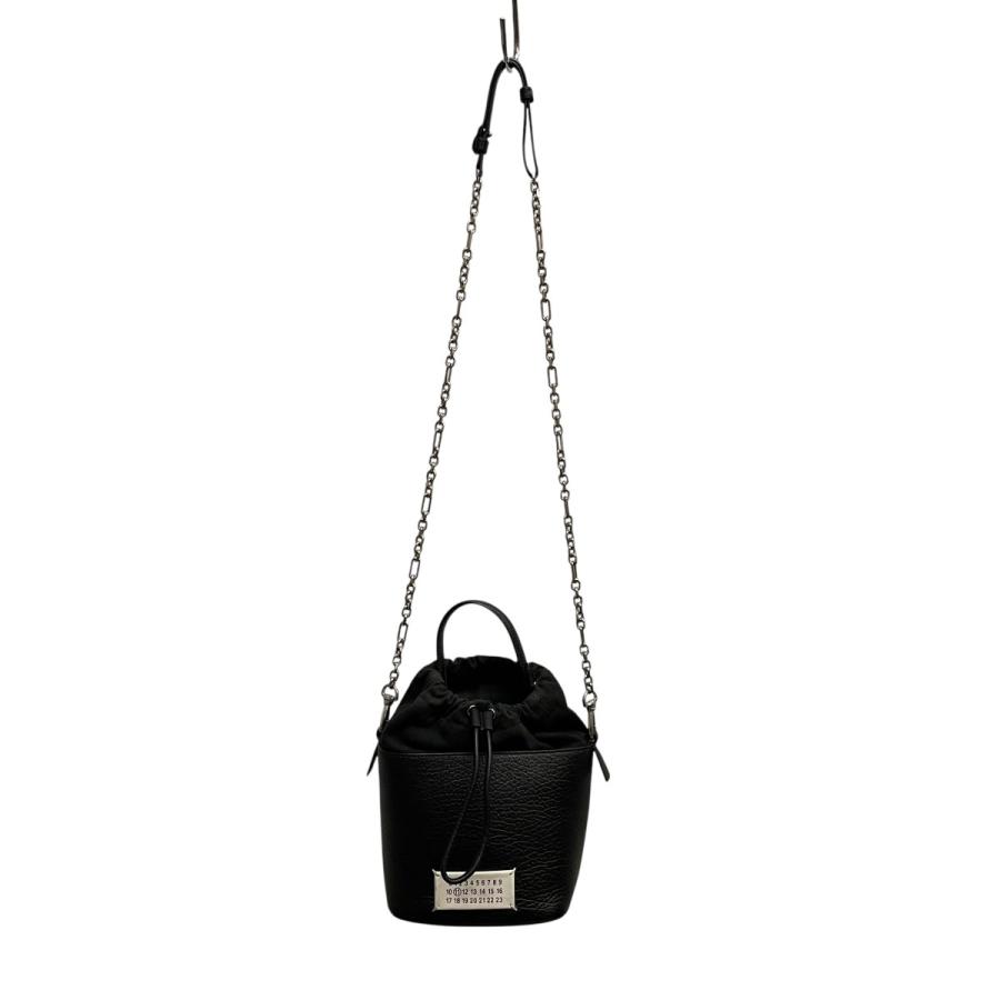 【未使用級】メゾンマルジェラ 5AC バケットバッグ レザー ブラック Maison Margiela メゾンマルジェラ バッグ ショルダーバッグ 5ac