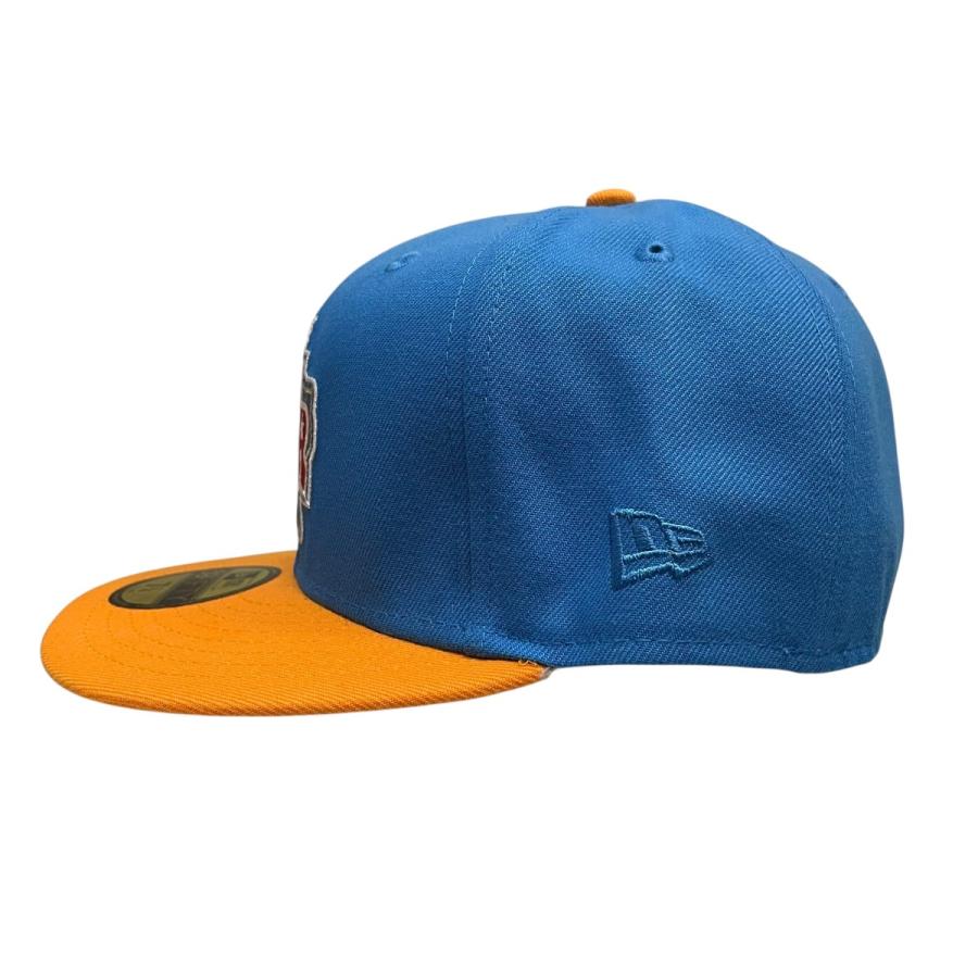 【美品】ニューエラ　NEW ERA キャップ　ブルー　フラワー柄　7 3/8 ニューエラキャップ 59FIFTY MLB FLOWEREMBROIDERY花柄