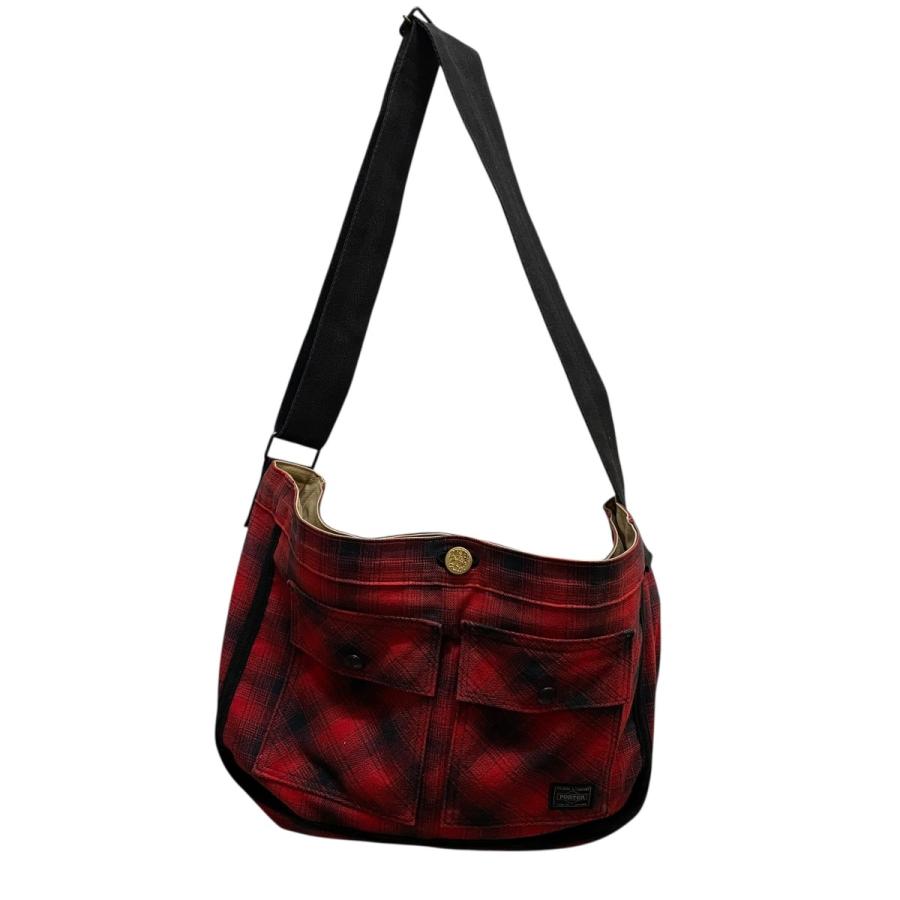 PORTER ポーター リバーシブル2WAYショルダーバッグ レッド ベージュ