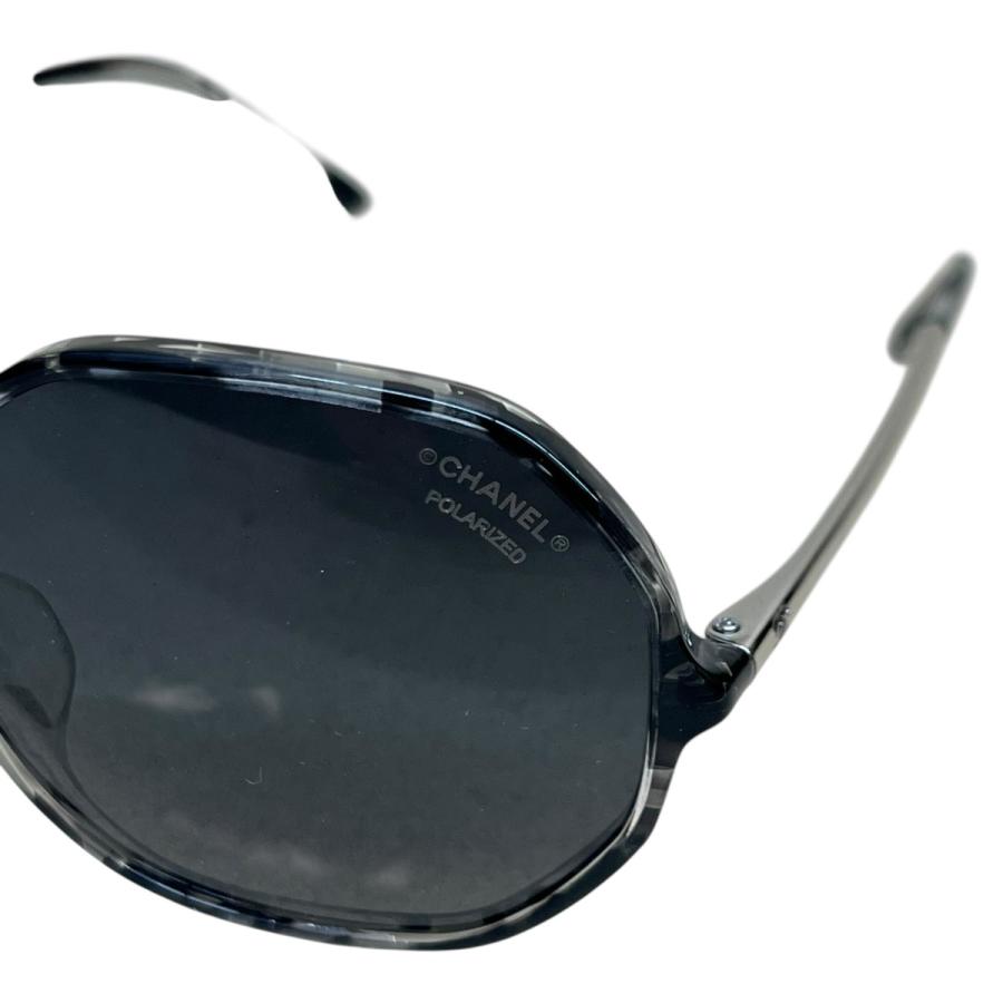 CHANEL ブラック ラウンド型 サングラス CHANEL（シャネル） 【値下げ】CHANEL POLARISED ラウンドサングラス