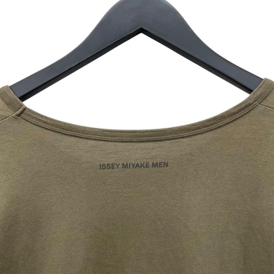 【色鮮やかな切替】ISSEY MIYAKE MEN 日本製 切替半袖カットソー ISSEY MIYAKE（イッセイミヤケ） 半袖カットソー ME01JK187 オリーブ
