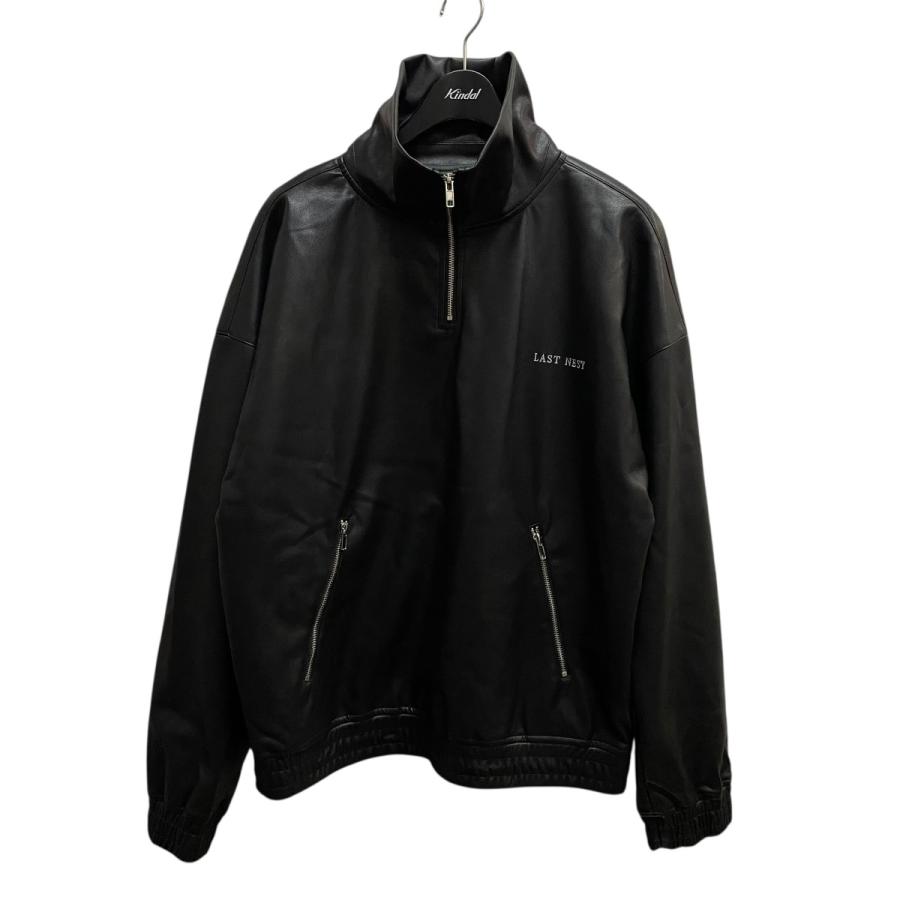 LAST NEST ブラック レザージャケット XL LAST NEST(ラストネスト)「 FAUX LEATHER TRACK JACKET / BLACK
