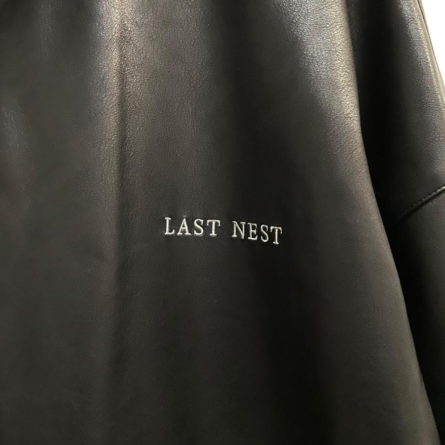 値下げ】LAST NEST フェイクレザージャケット ブラック サイズ：XL