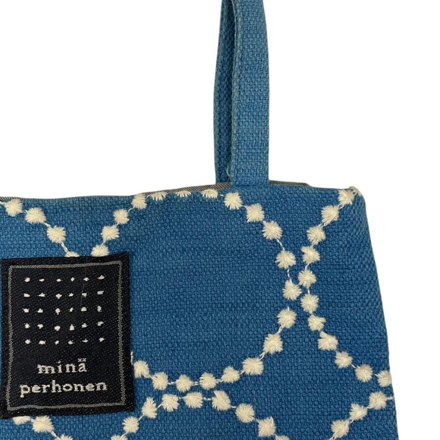 mina perhonen（ミナペルホネン） タンバリン ハンドバッグ ブルー