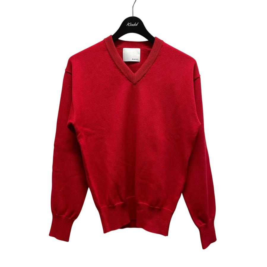KAIKO（カイコー） KAIKO V neck sweater ニット KAIKO-KN-002 レッド