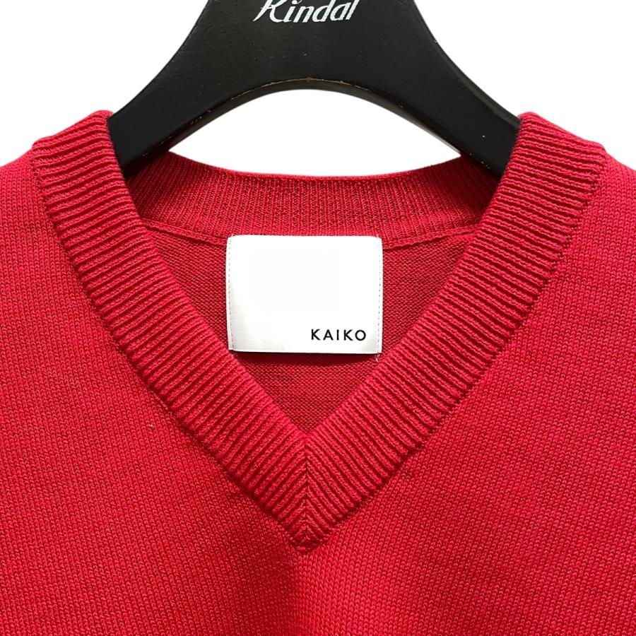 KAIKO（カイコー） KAIKO V neck sweater ニット KAIKO-KN-002 レッド