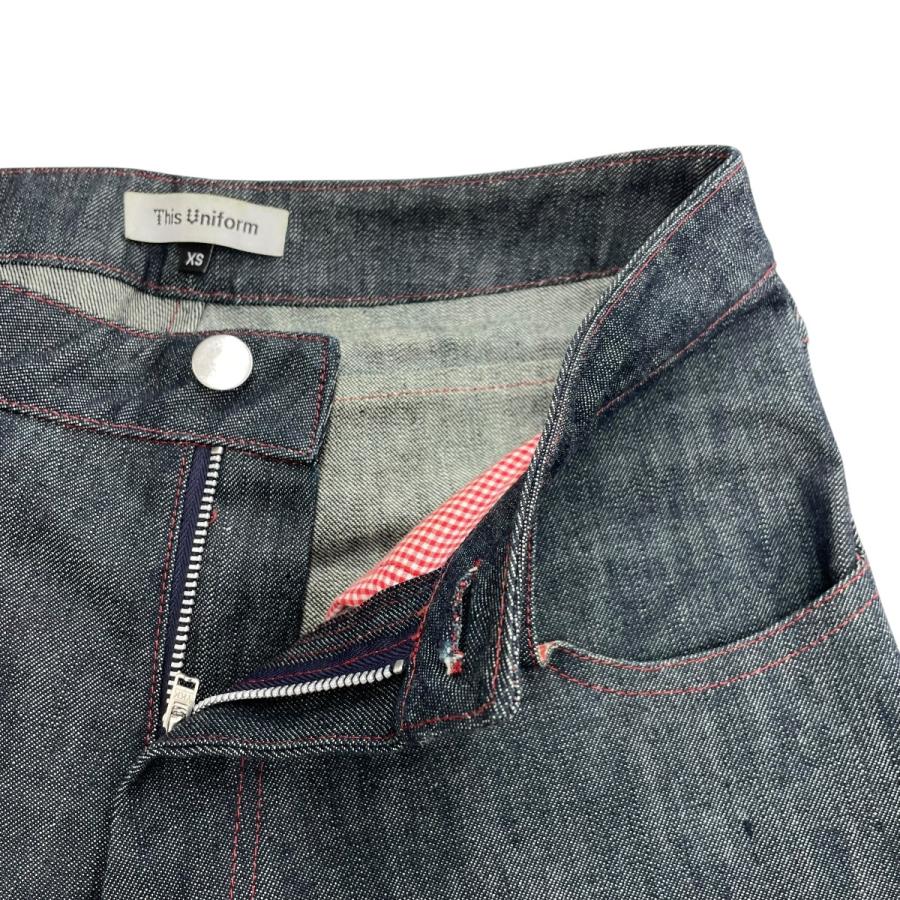 ディスユニフォーム This Uniform APPLIQUE PATCH JEANS デニムパンツ 