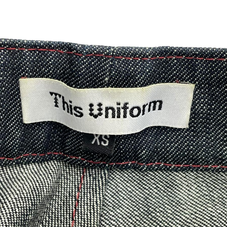 ディスユニフォーム This Uniform APPLIQUE PATCH JEANS デニムパンツ 