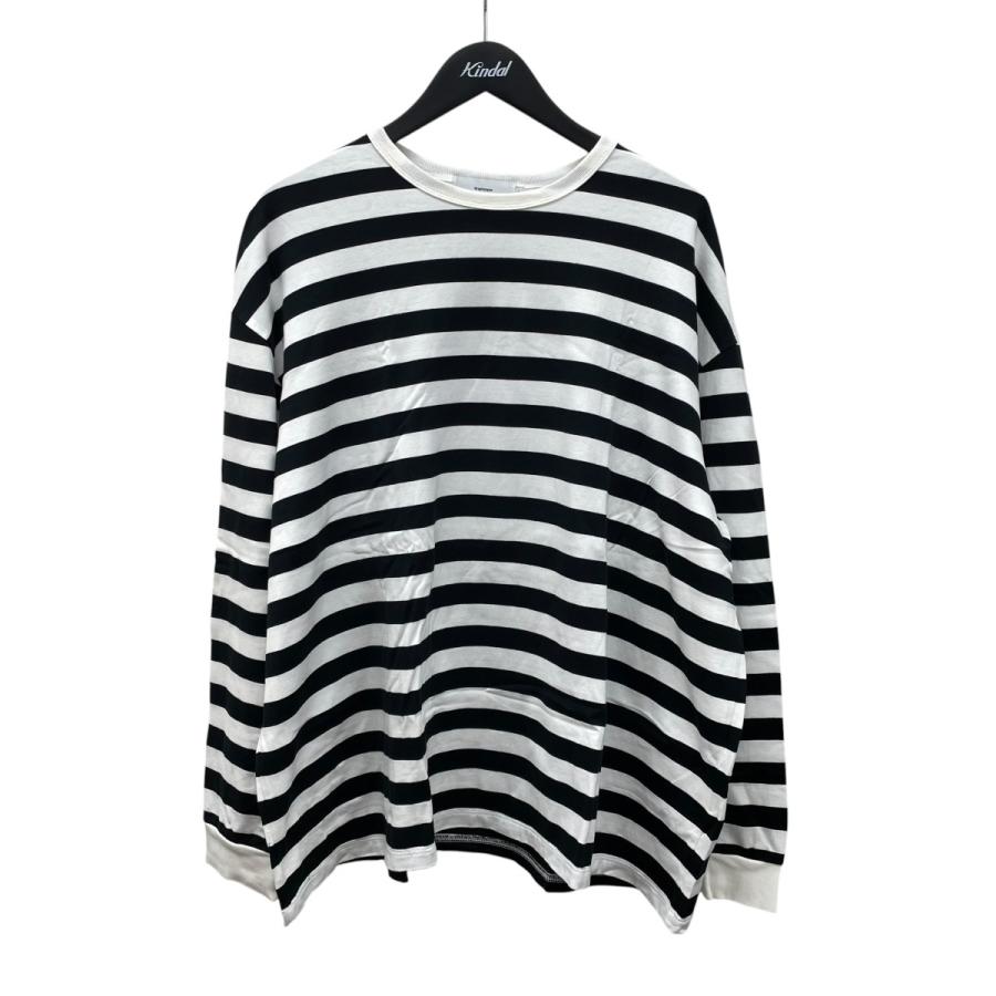 グラフペーパー Graphpaper ボーダーTシャツ GU221-70021B ブラック