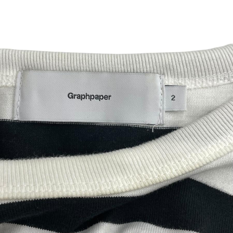 グラフペーパー Graphpaper ボーダーTシャツ GU221-70021B ブラック