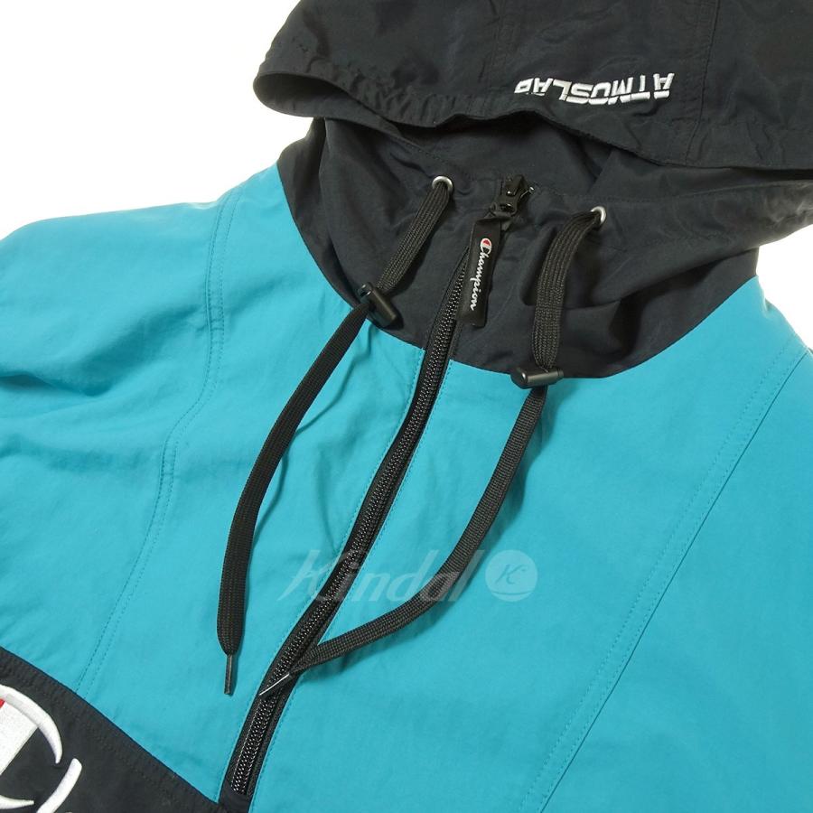 Champion champion×ATMOS LAB アノラックパーカー 19SS ブルー サイズ  