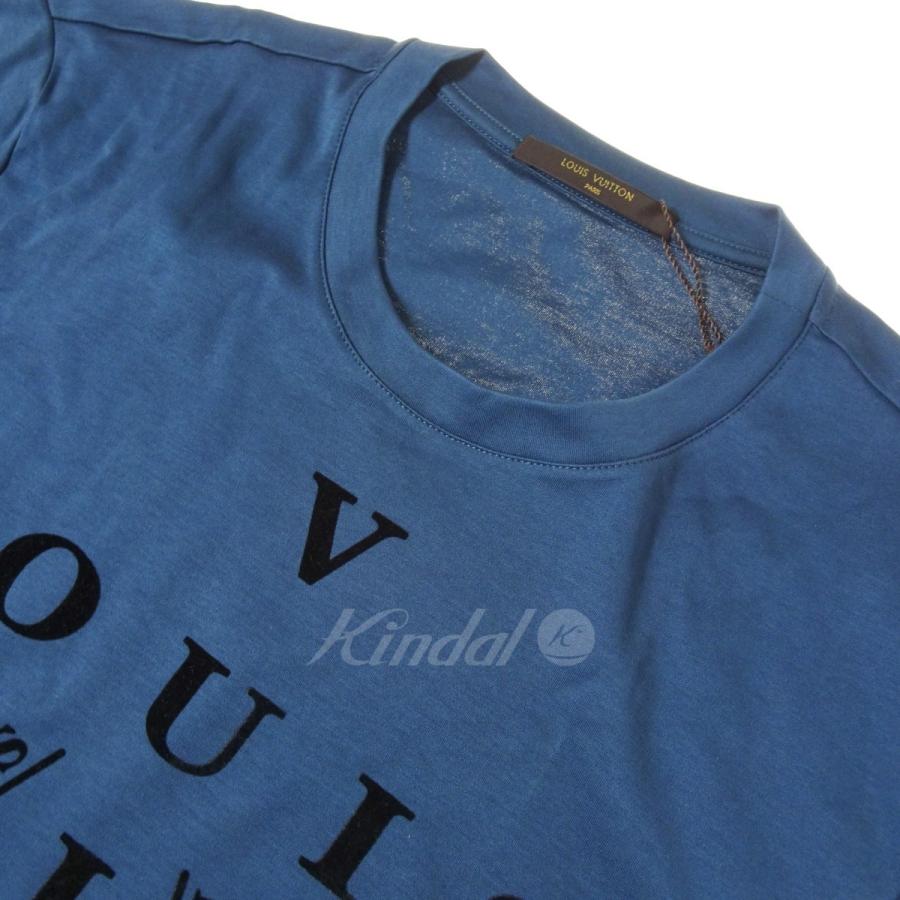 ルイヴィトン 17SS RM171M CMS HBY05W フロッキークロスロゴTシャツ 