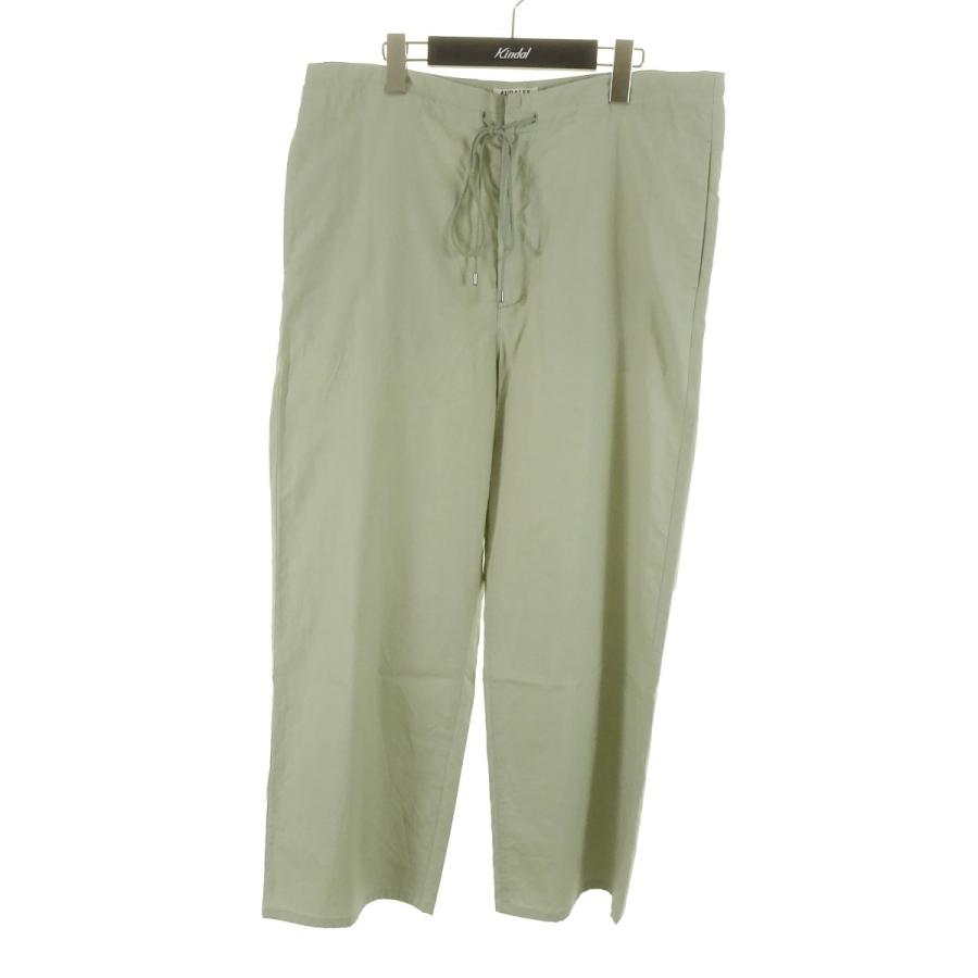 AURALEE WASHED FINX TWILL EASY WIDE PANTS 20SS ライトグリーン 