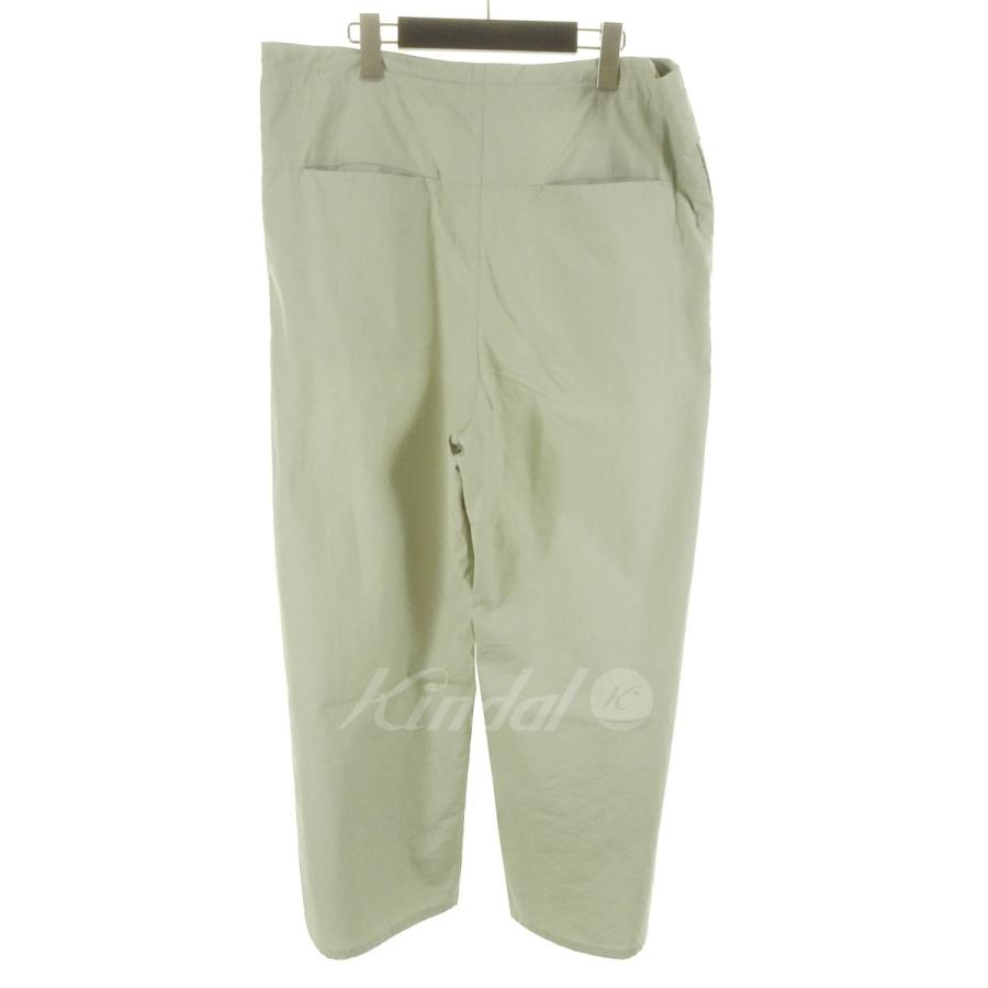 AURALEE WASHED FINX TWILL EASY WIDE PANTS 20SS ライトグリーン 
