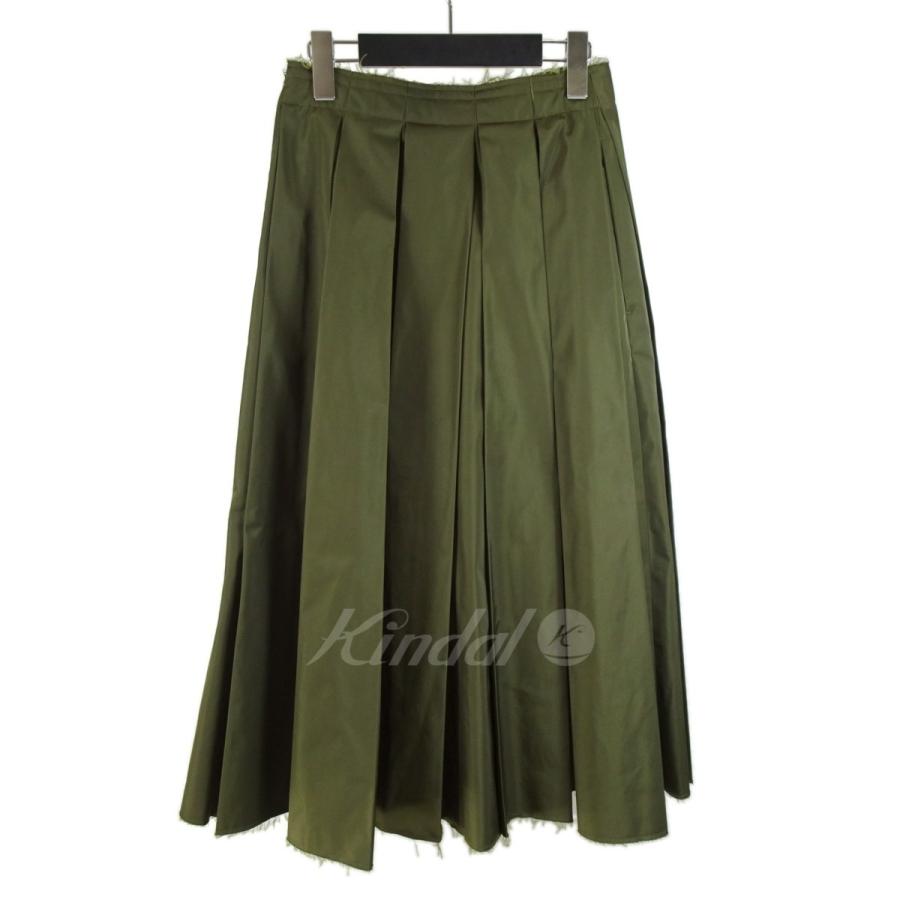美品＊エンフォルド＊メモリーツイルプリーツスカート＊カーキ38｜