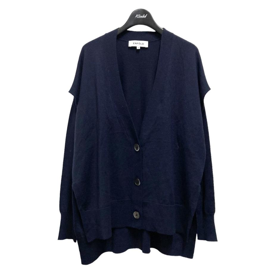値下げ】ENFOLD HIGH GAUGE WOOL DESIGN CARDIGAN 300DA370-0390 