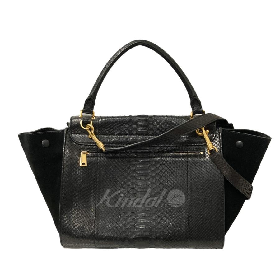 値下げ】CELINE TRAPEZE パイソンバッグ ブラック サイズ：- (和歌山店 