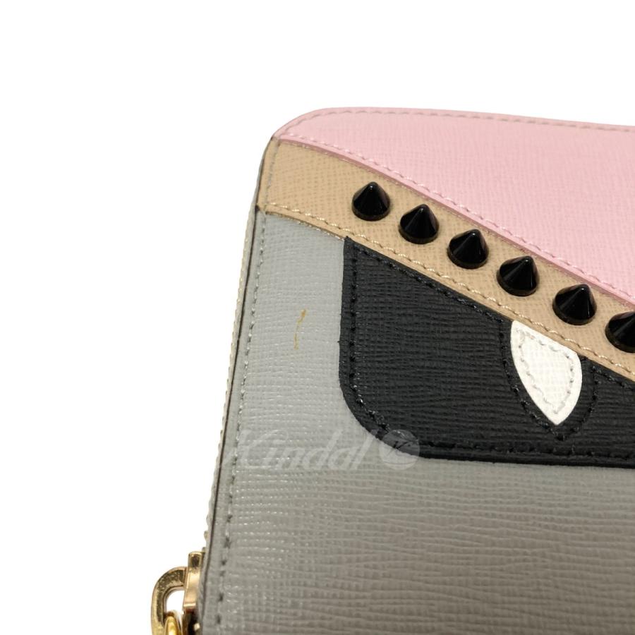 FENDI 【値下げ】FENDI BAG BUGS 長財布 ピンク×グレー サイズ 
