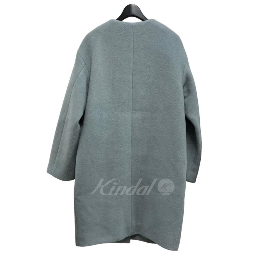 IENA ラムウールノーカラーコート 36 グレー イエナ IENA（ロング 