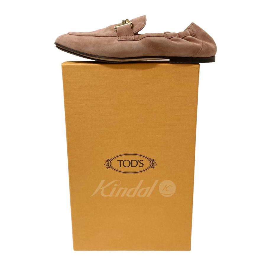 値下げ】TOD`S Double T Loafers スウェードローファー ピンク サイズ 