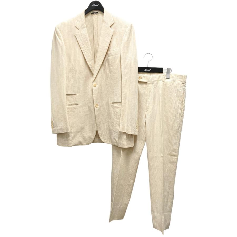 値下げ】HERMES ストライプセットアップスーツ A19200 ベージュ サイズ  