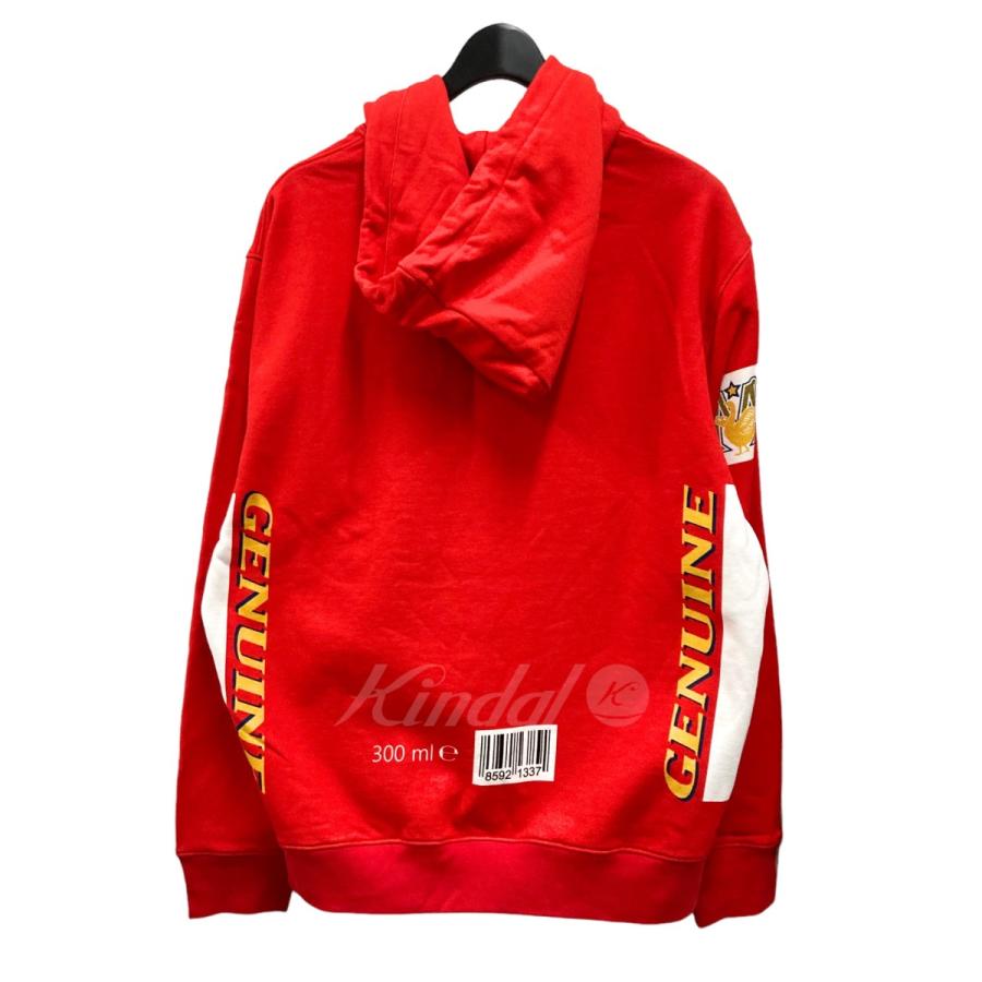 【値下げ】MOSCHINO Budweiser Print Cotton Hooded Sweatshirt レッド サイズ：US 8 (和歌山店)｜kindal｜02