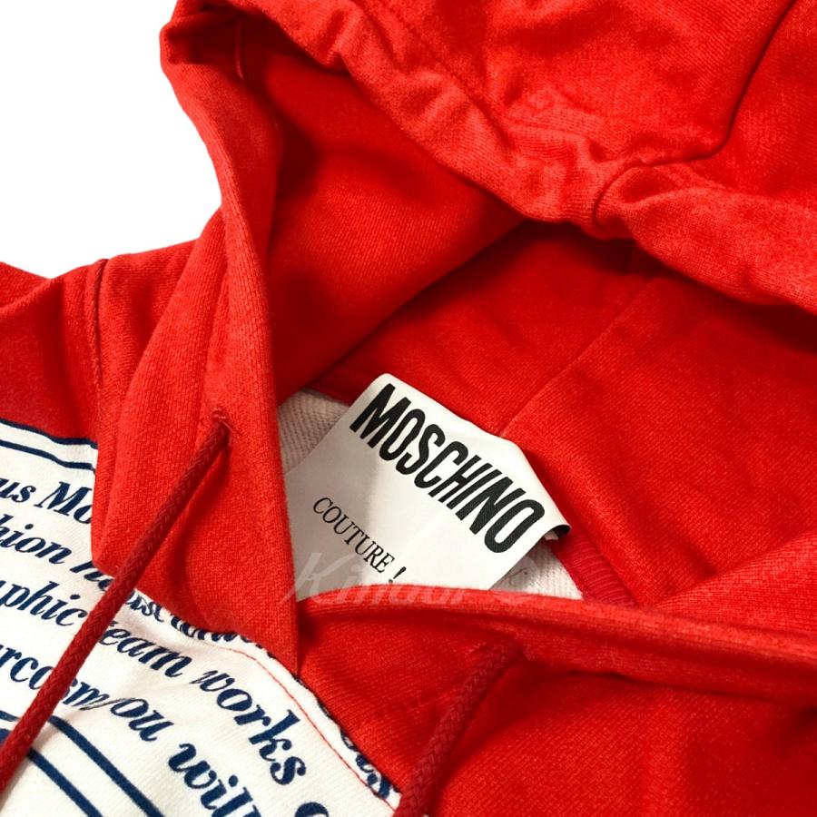 【値下げ】MOSCHINO Budweiser Print Cotton Hooded Sweatshirt レッド サイズ：US 8 (和歌山店)｜kindal｜03
