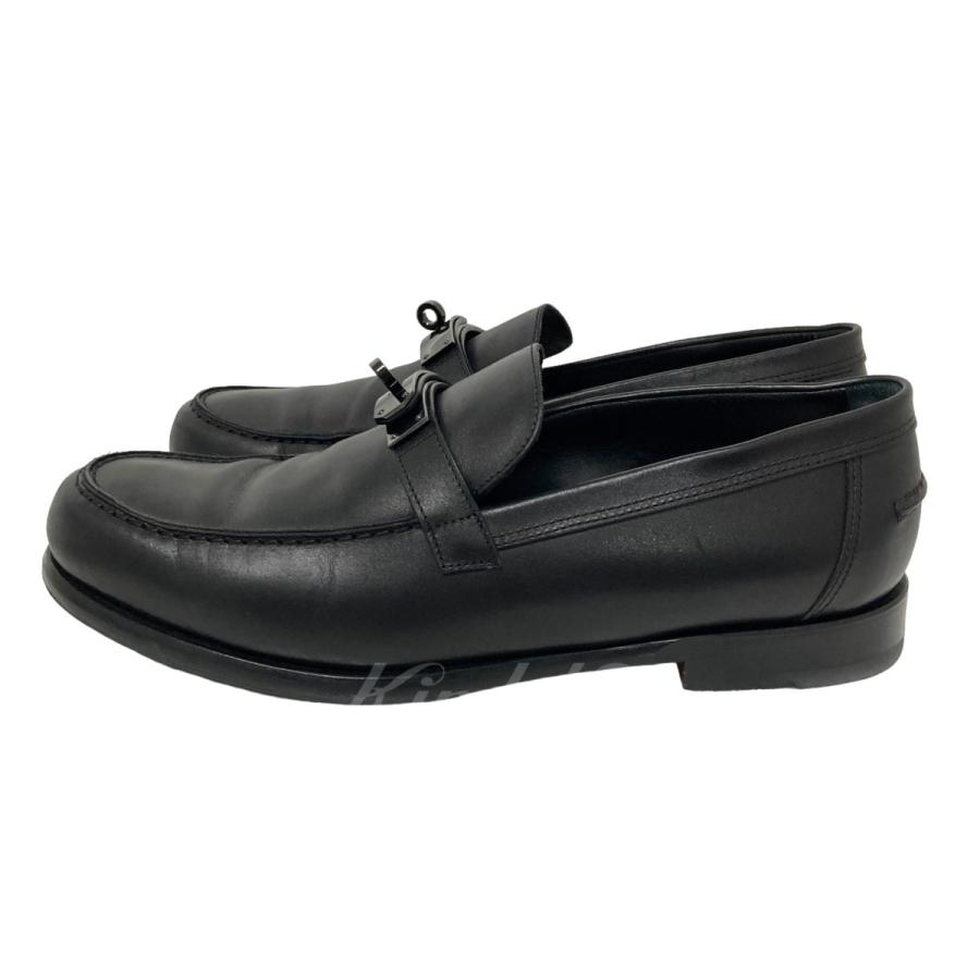 HERMES エルメス ローファー ブラック 黒 42