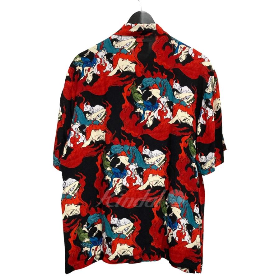 値下げ】HYSTERIC GLAMOUR KAZUO KAMIMURA／DEVILISH FLAME柄 アロハ 
