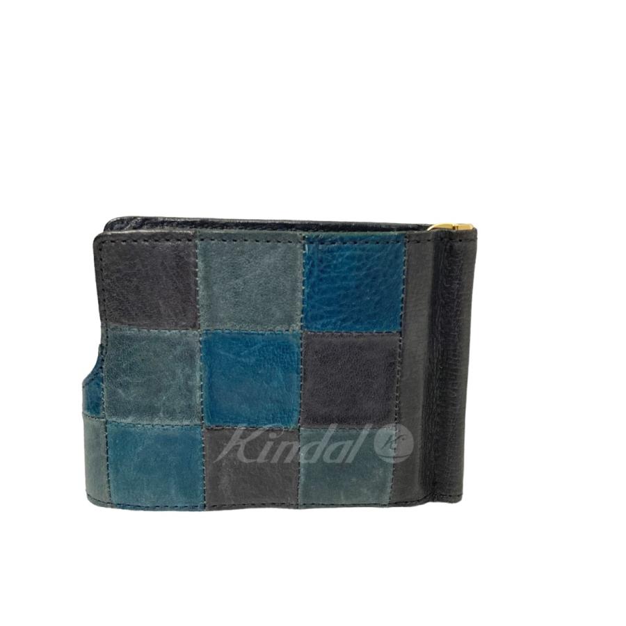 damasquina レザーパッチワークアンカーウォレットS ネイビー×ブラック サイズ：- (和歌山店), image size:900x900