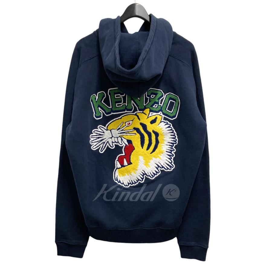 ケンゾー KENZO タイガーワッペン プルオーバーパーカー C65SW436CMJ ネイビー サイズ：M｜kindal｜02