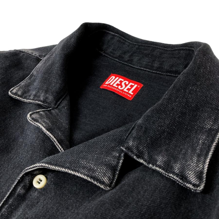 DIESEL ディーゼル D PAROSHORT デニムシャツ A03533 ブラック サイズ 