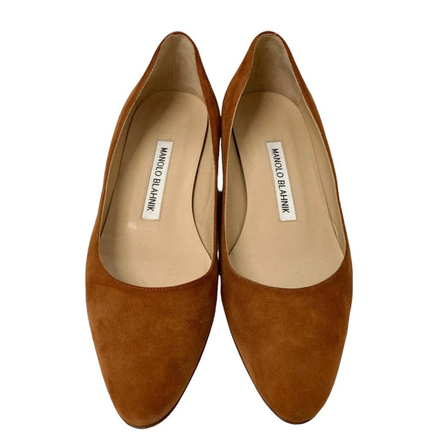マノロ ブラニク Manolo Blahnik ポインテッドトゥパンプス ブラウン 