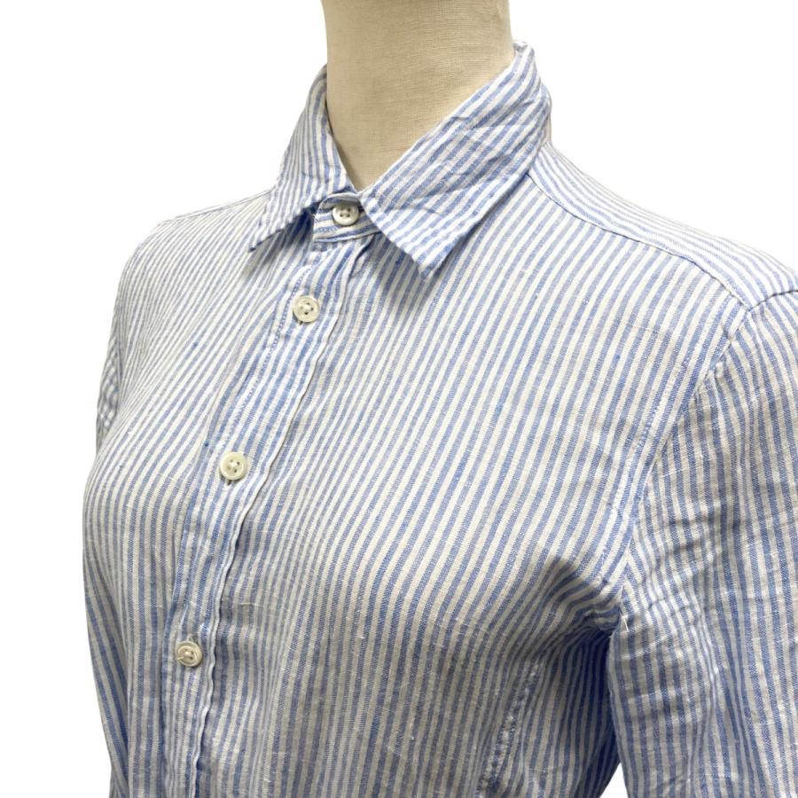 値下げ】POLO RALPH LAUREN ストライプ ベルト付きシャツワンピース 