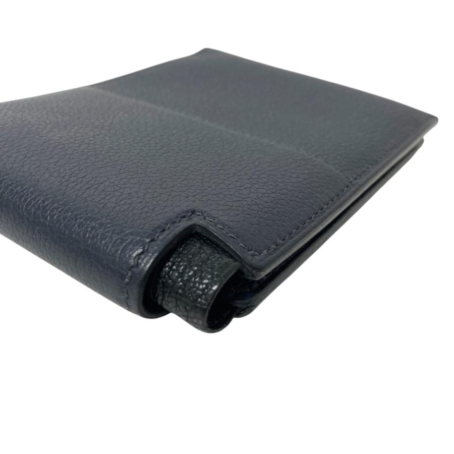 HERMÈS ネイビー 二つ折り財布｜HERMES ネイビー レザー 二つ折り財布