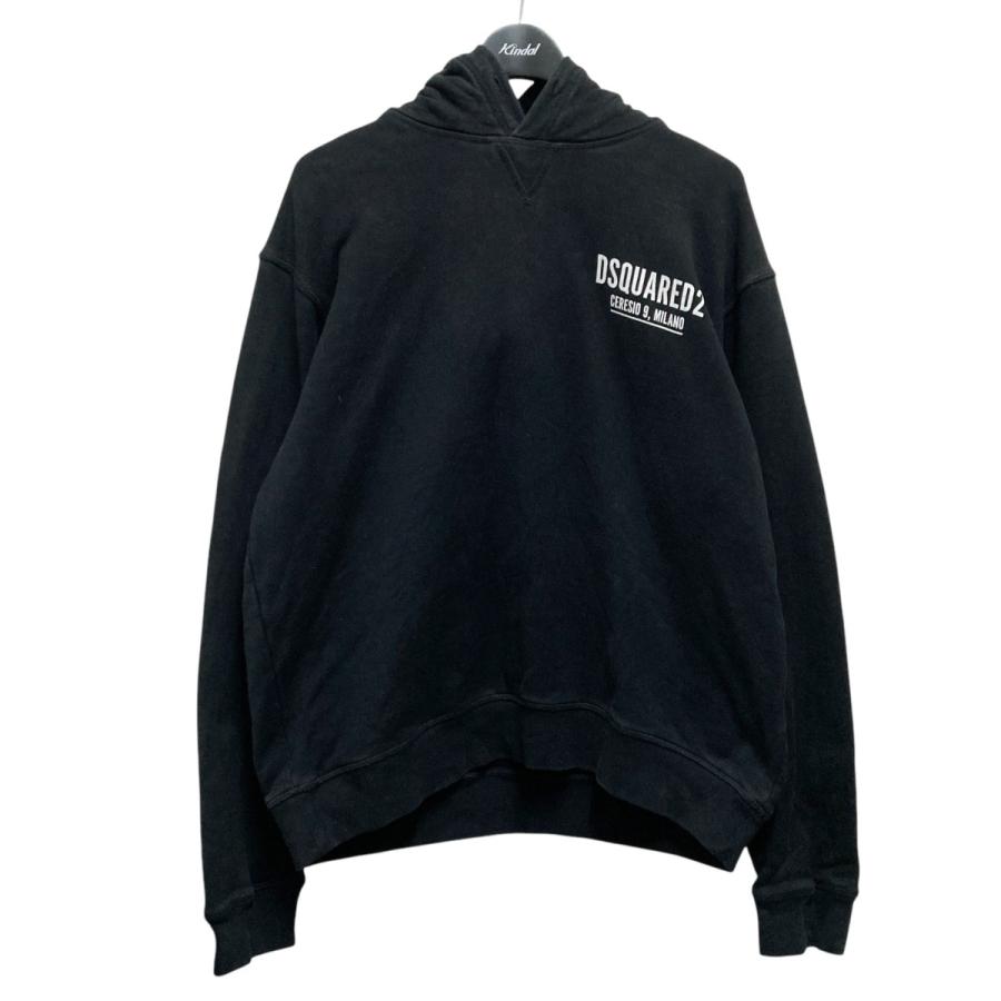 DSQUARED2 ブラックパーカー Caten Bros Dsquared2 Black 'Caten 64' Hoodie Dsquared2