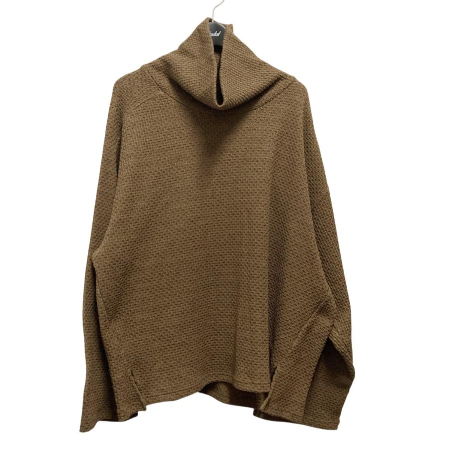 ANCELLM / CHAIN KNIT HI-NECK LS T-SHIRT/1/コットン/BRW/ANC-CT36 アンセルム ANCELLM CHAIN KNIT HI NECK LS T SHIRT ハイネックニット