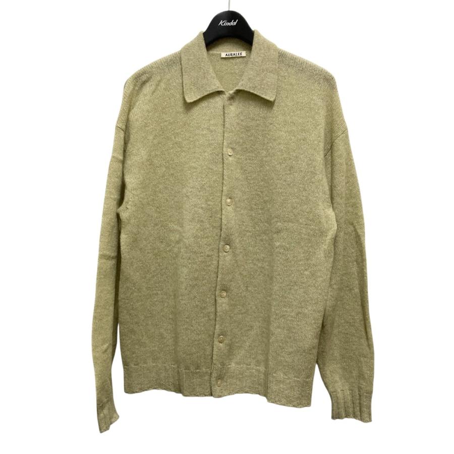 AURALEE（オーラリー） カシミヤ混カーディガン A23AC01SC グリーン