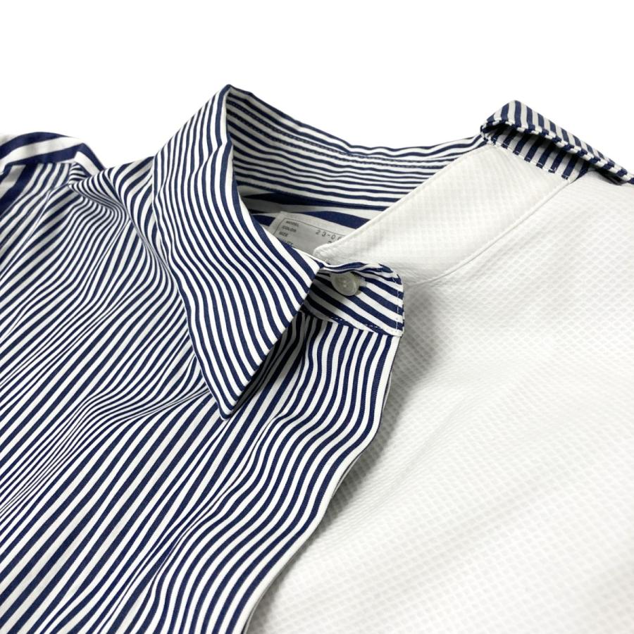 sacai（サカイ） 【値下げ】sacai STRIPED POPLIN SHIRT DRESS 切替 