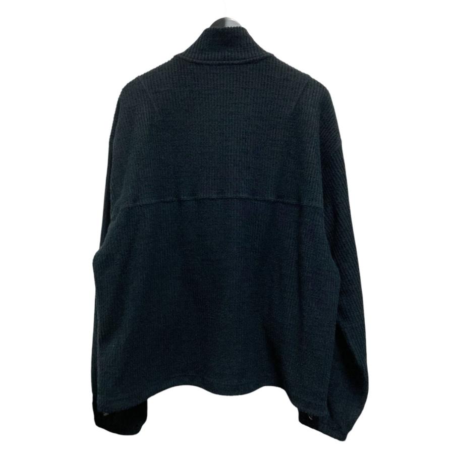 【値下げ】ANCELLM CUT STRIPE HALF ZIP PULL OVER SHIRT ハーフジップスウェット ANC CT96 ブラック_1