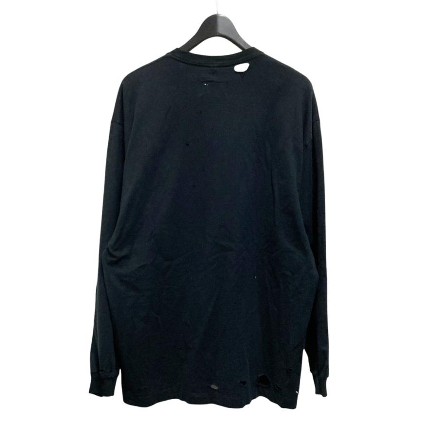 DOUBLET ブラック My Friend 長袖Tシャツ doublet 新作LONG SLEEVE T-SHIRT WITH MY FRIEND style.2023.8.10