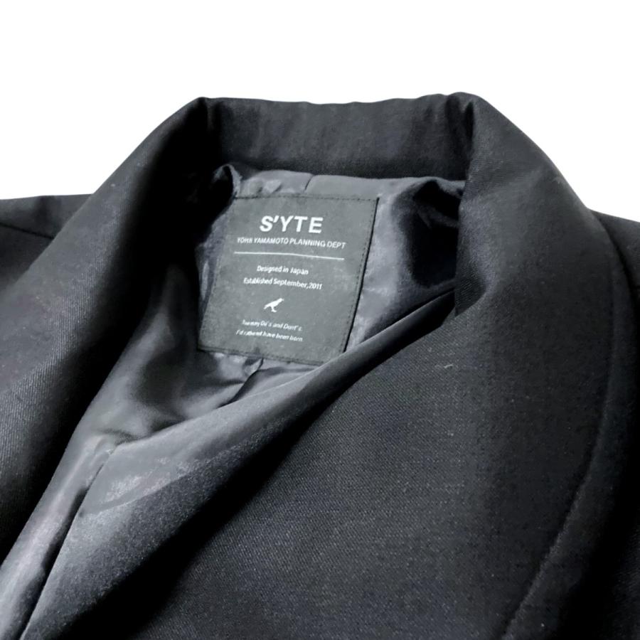 サイトヨウジヤマモト s'yte T W GABARDINE SHAWL COLLAR DOUBLE COAT