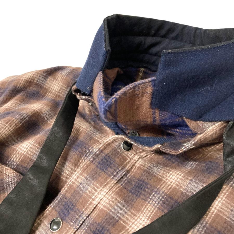 【完売希少品】sacai 20-02237M ボウタイ レイヤードチェックシャツ sacai（サカイ） 【値下げ】sacai ボウタイレイヤードチェックシャツ