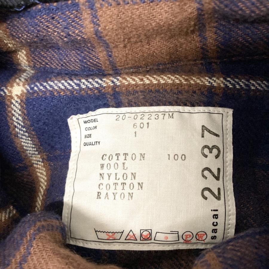 sacai（サカイ） 【値下げ】sacai ボウタイレイヤードチェックシャツ